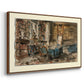 Cabinet de Flaubert à Croisset, 1874 - Floater Framed Canvas Print
