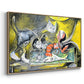 Still Life with Cat and Lobster, 1962 - Floater Framed Canvas Print