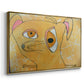 Cubist Dog with Stars (Student Art) - Floater Framed Canvas Print