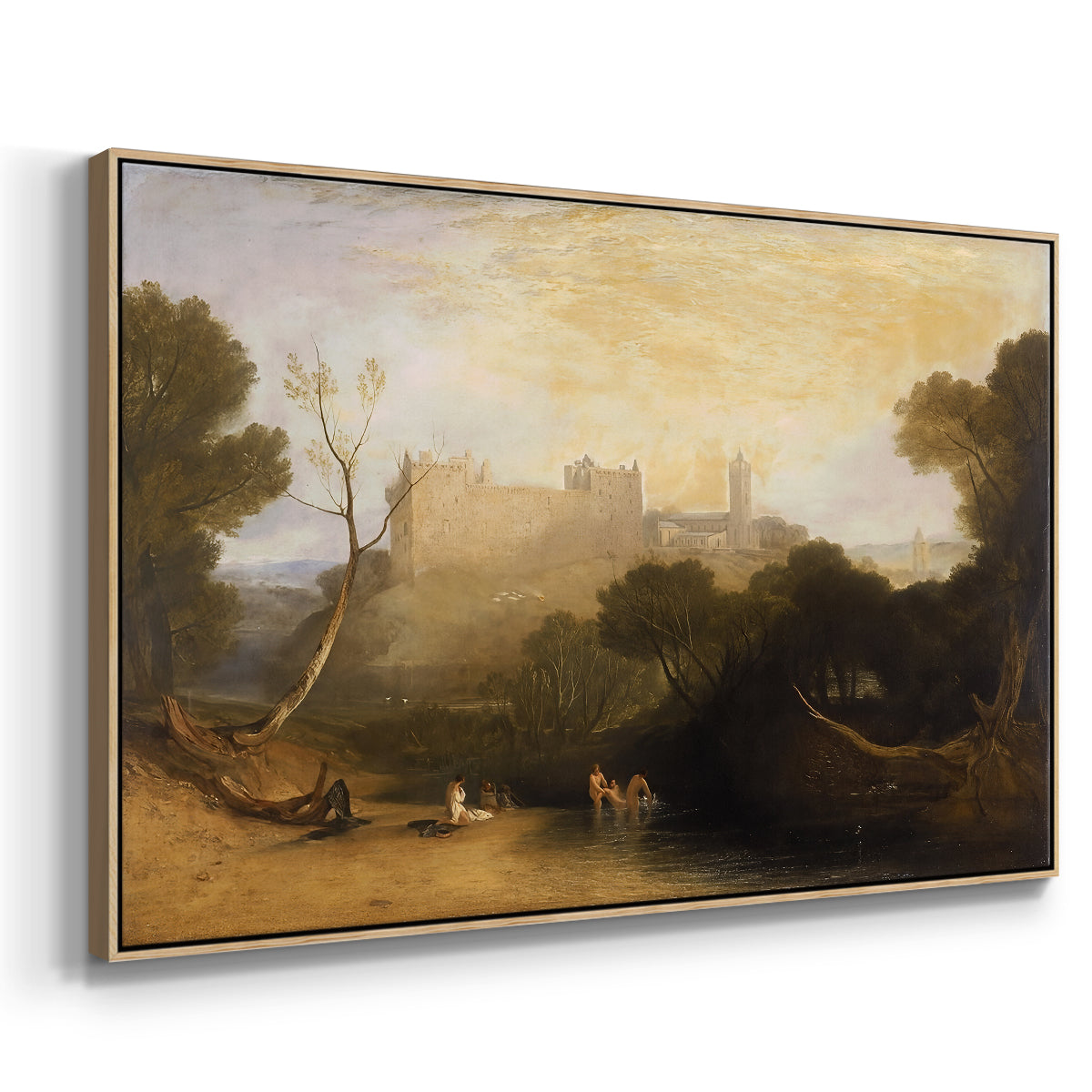 Linlithgow Palace, c. 1807 - Floater Framed Canvas Print