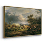 Young Peasant Couple Resting in the Field, 1829 - Floater Framed Canvas Print