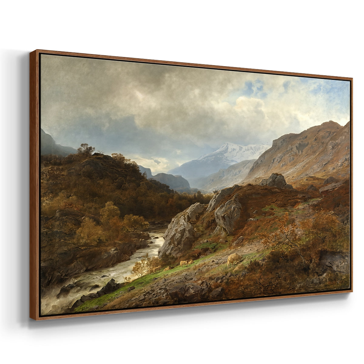 Mountain Landscape, 1864 - Floater Framed Canvas Print