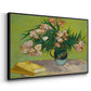 Vase with Oleanders and Books, 1888 - Floater Framed Canvas Print