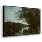 Souvenir of the Environs of Lake Nemi, 1865 - Floater Framed Canvas Print