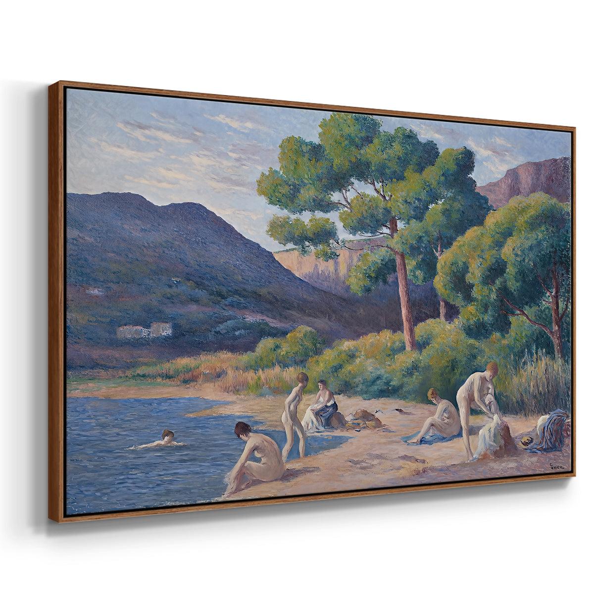 Bathers in Saint-Tropez, c. 1909 - Floater Framed Canvas Print