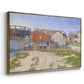 Gasometers at Clichy, 1886 - Floater Framed Canvas Print