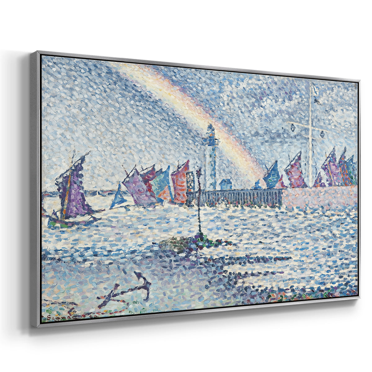 Entrance to the Port of Honfleur, 1899 - Floater Framed Canvas Print