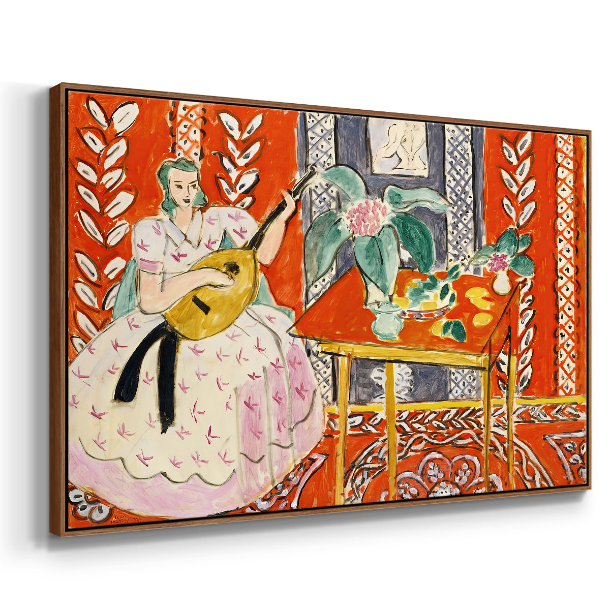 The Lute (Le luth), 1943 - Floater Framed Canvas Print