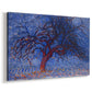 Canvas art print featuring an expressive tree form, displayed at an angle