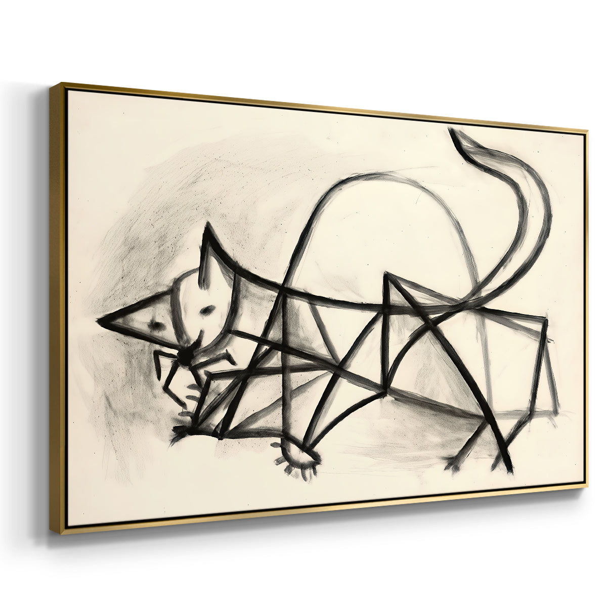 Study of a Cat (Étude de chat), 1946 - Floater Framed Canvas Print