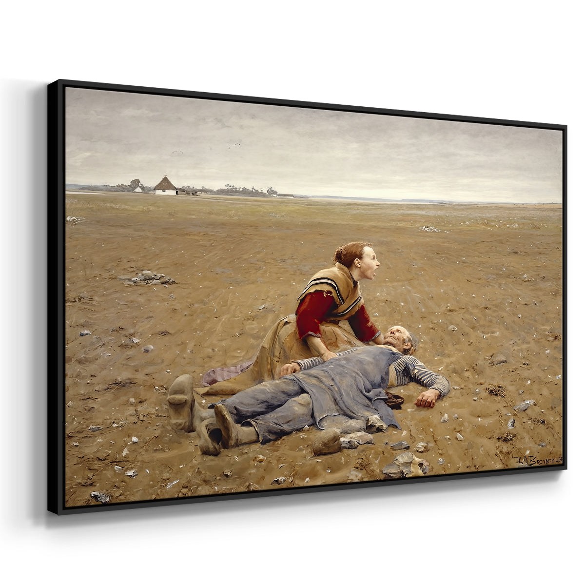 Worn Out (Udslidt), 1889 - Floater Framed Canvas Print