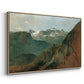 The Dachstein from the Plassen near Hallstatt, 1827 - Floater Framed Canvas Print
