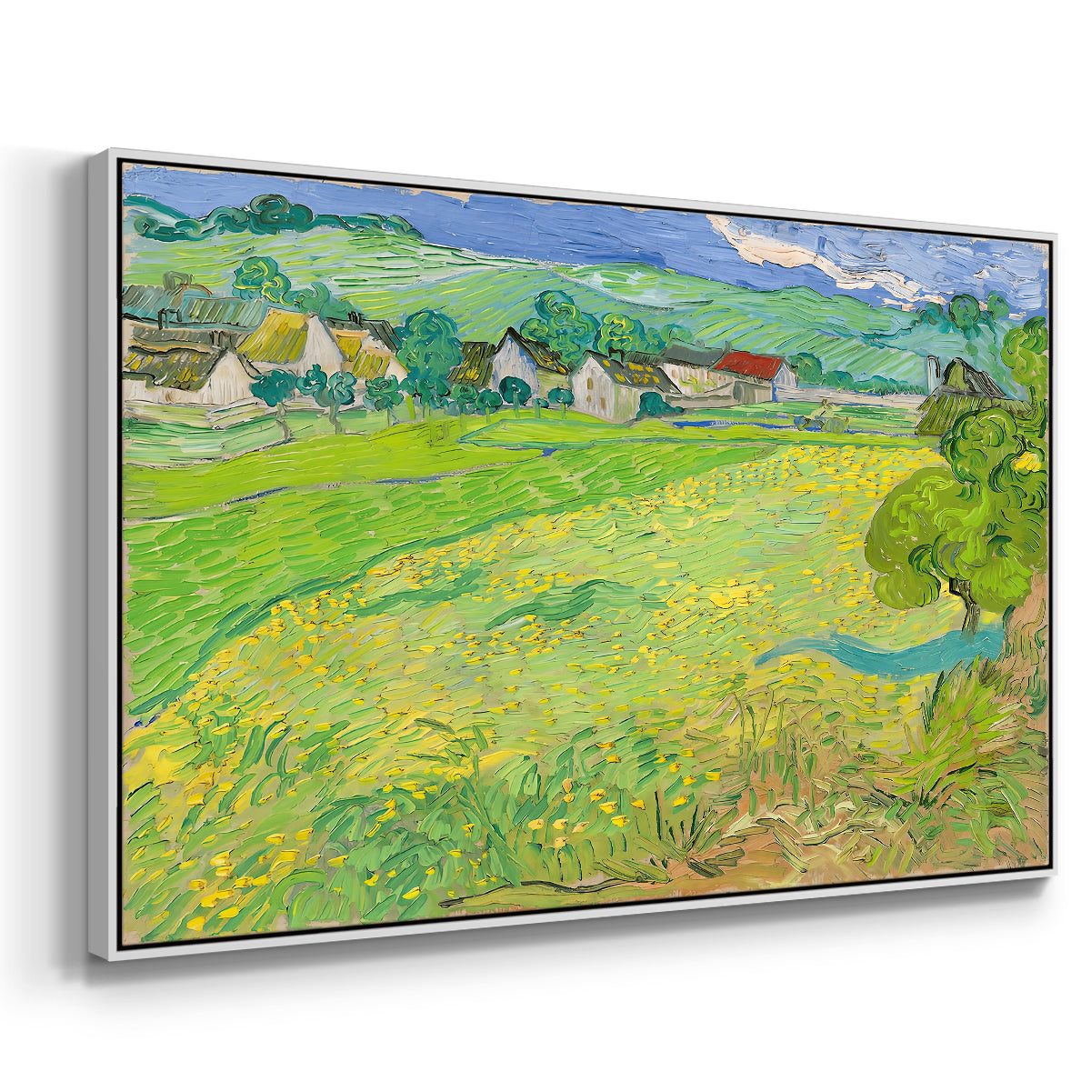Les Vessenots in Auvers, 1890 - Floater Framed Canvas Print