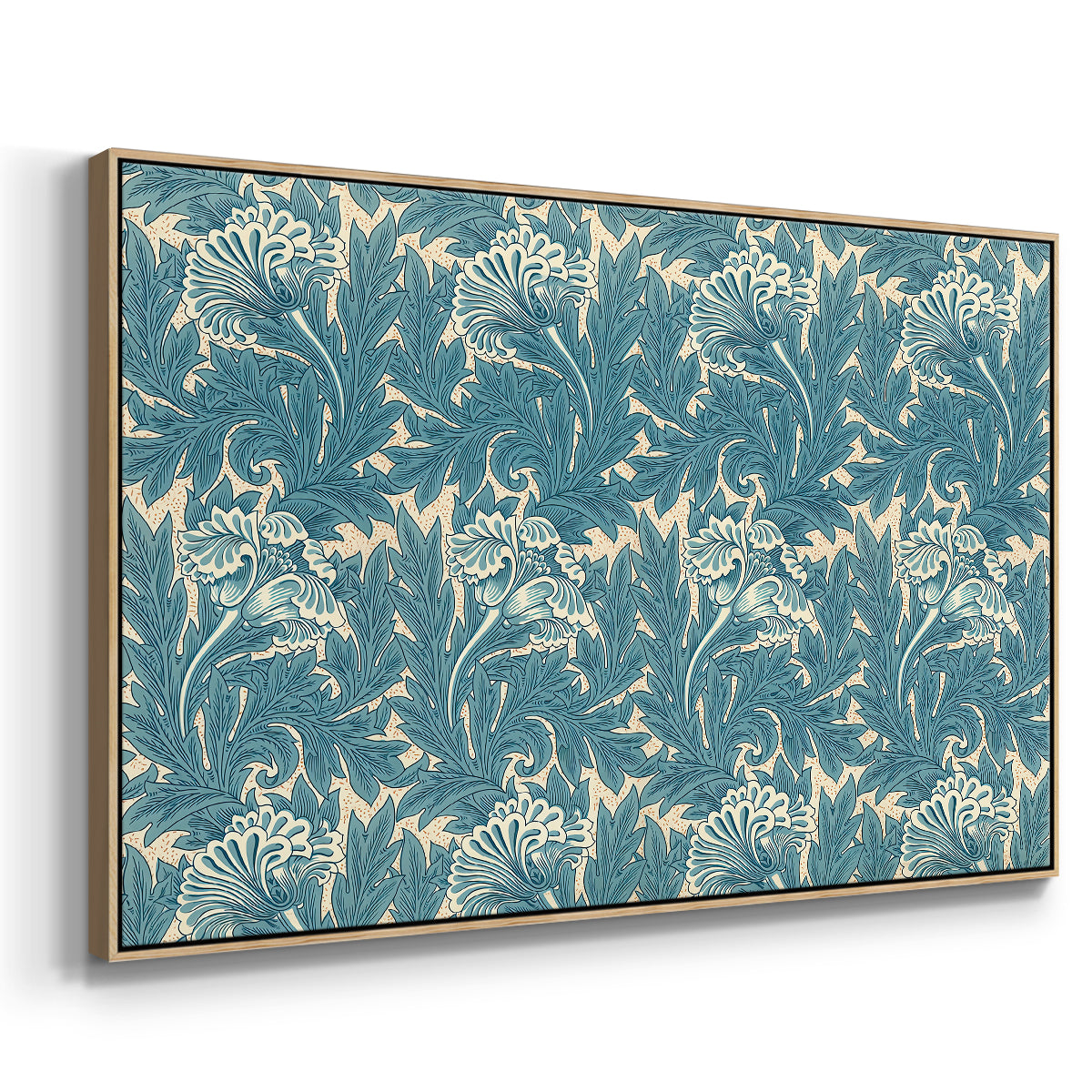 Tulip (Teal), 1875 - Floater Framed Canvas Print