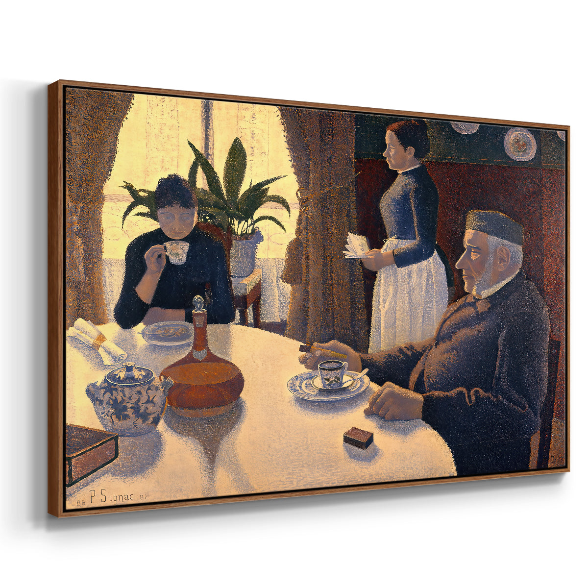 The Dining Room (Breakfast), 1886-1887 - Floater Framed Canvas Print