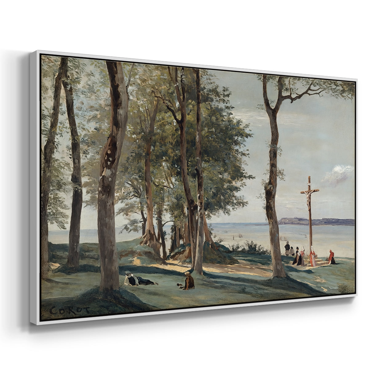 A Calvary on the Cote de Grace, c. 1829 - Floater Framed Canvas Print