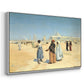 View from the Desert of Cairo with Citadel and Mamluk Tombs in the Background, c. 1889-1890 - Floater Framed Canvas Print