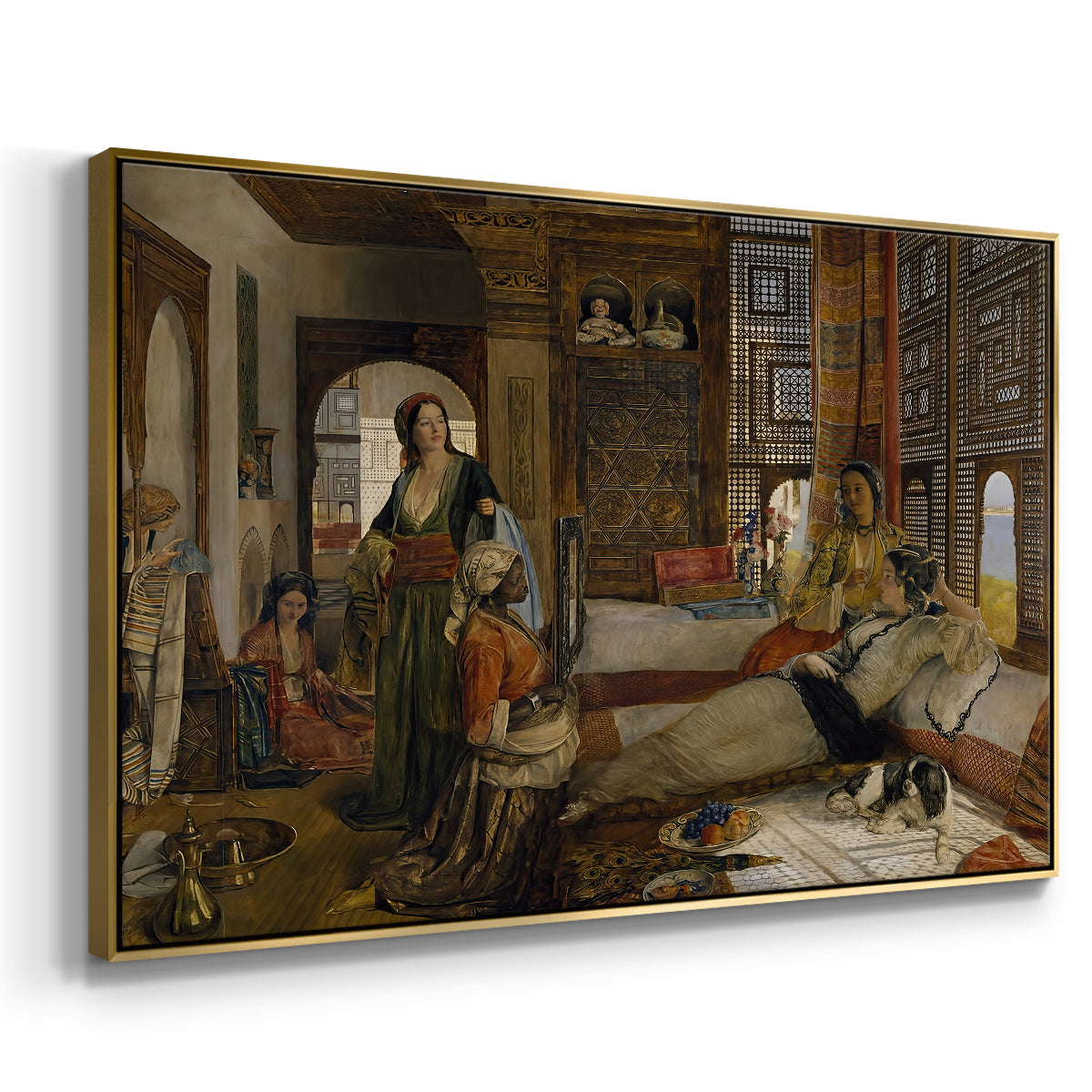 The Harem, 1876 - Floater Framed Canvas Print
