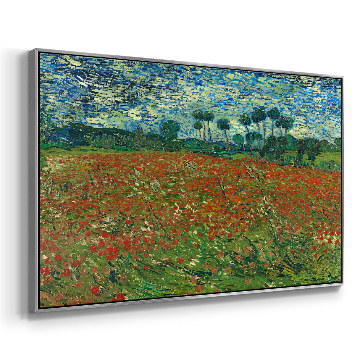 Field with Poppies, 1889 - Floater Framed Canvas Print