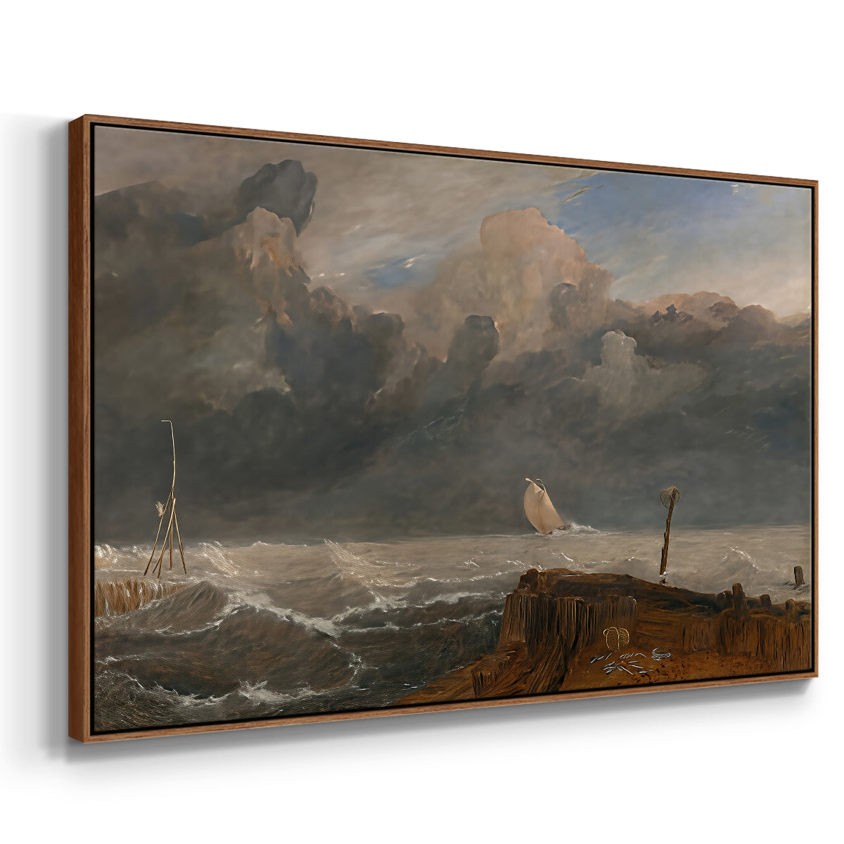 Port Ruysdael, 1827 - Floater Framed Canvas Print