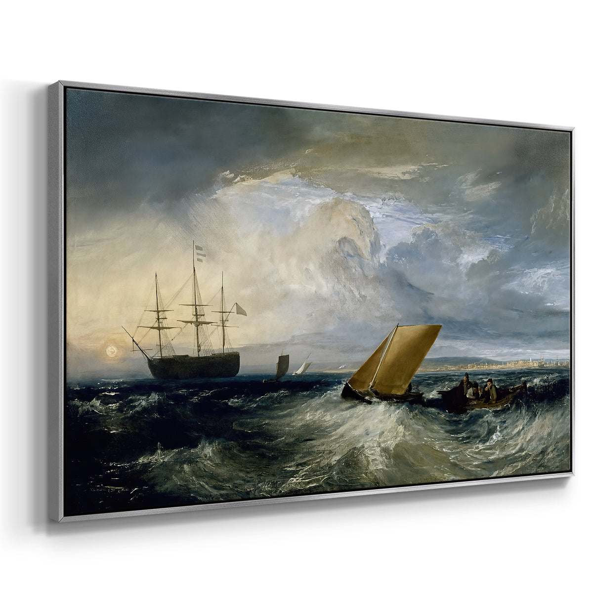 Sheerness as Seen from the Nore, 1808 - Floater Framed Canvas Print