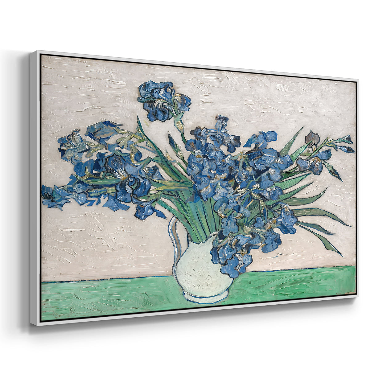 Irises, 1890 - Floater Framed Canvas Print