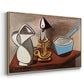 Jug, Candle, and Enamel Pan, 1950 - Floater Framed Canvas Print