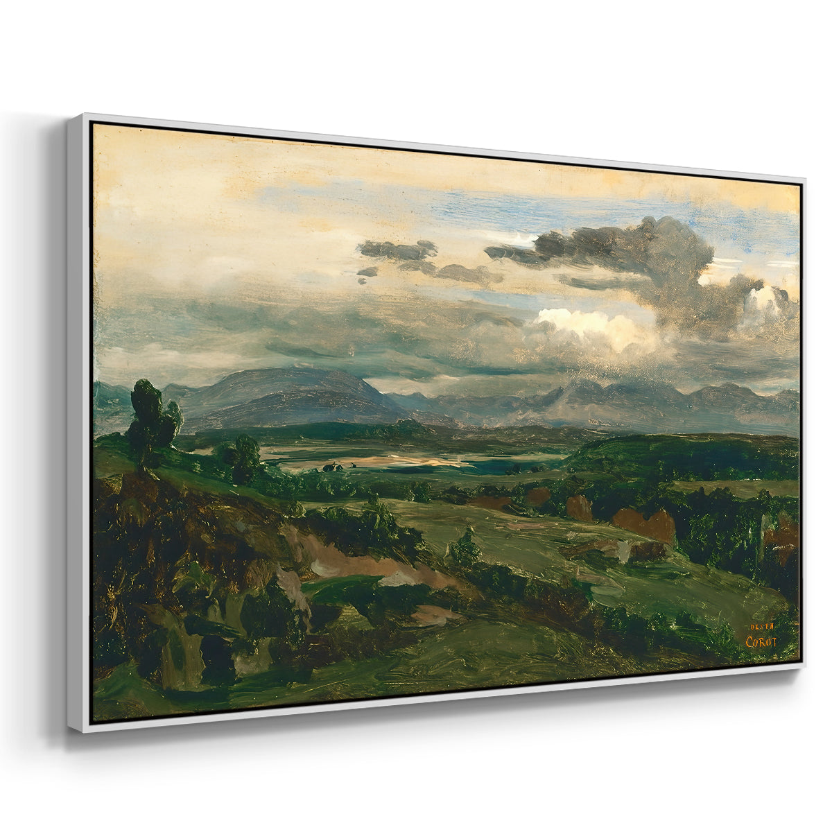 Civita Castellana, c. 1860s - Floater Framed Canvas Print