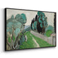 Landscape with Cypresses and Olive Trees near Nice, c. 1918 - Floater Framed Canvas Print