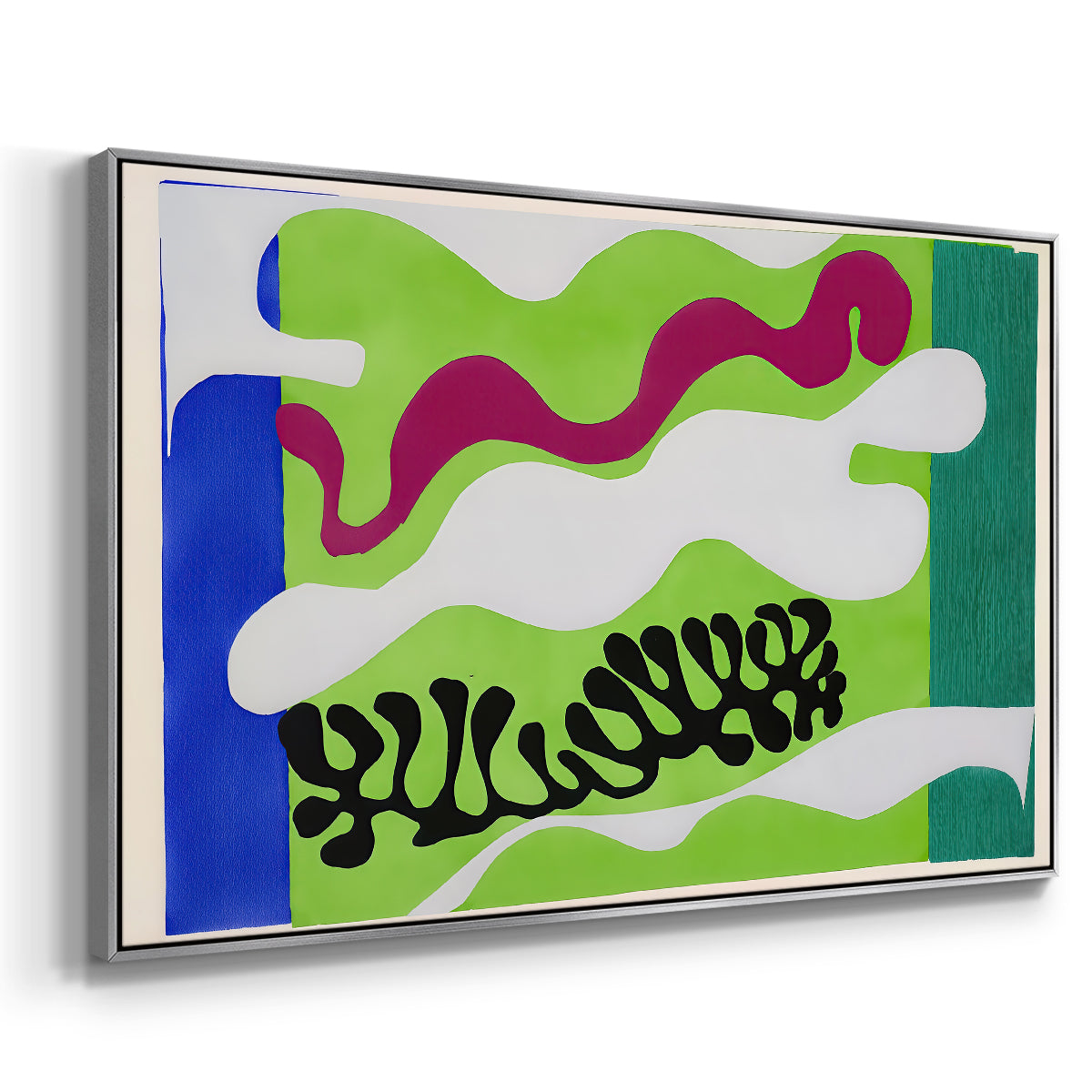 The Lagoon (Le lagon), from Jazz, 1947 - Floater Framed Canvas Print