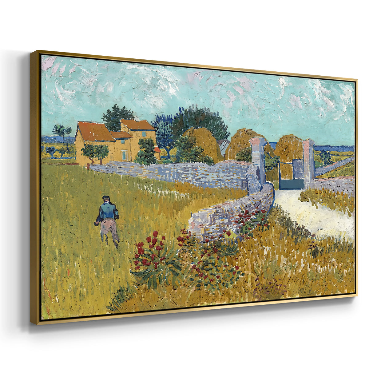 Farmhouse in Provence, 1888 - Floater Framed Canvas Print