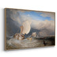 Fishing Boats with Hucksters Bargaining for Fish, 1837-1838 - Floater Framed Canvas Print