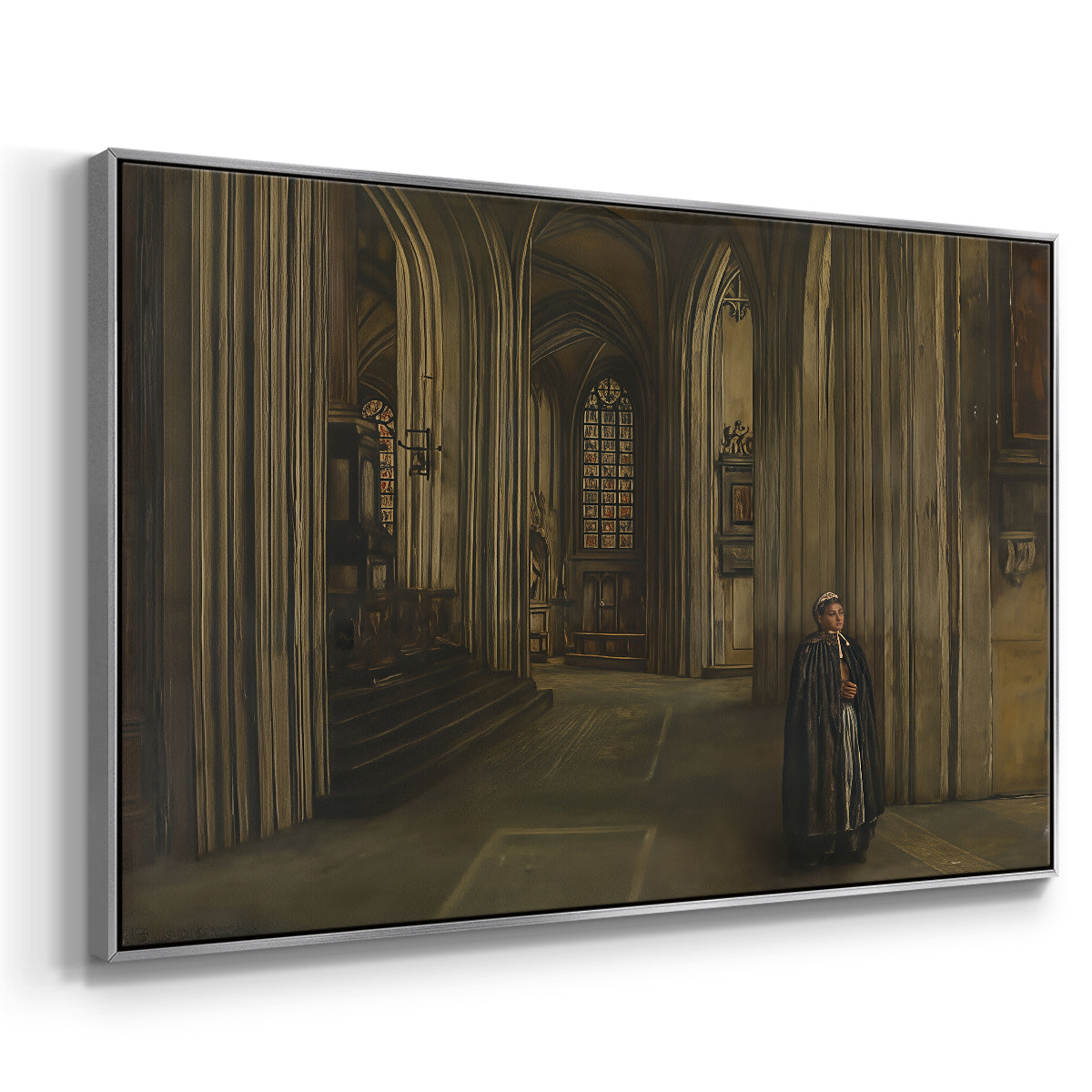 Interior of a Church, 1871 - Floater Framed Canvas Print