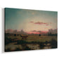 Canvas art print featuring a tranquil wetland landscape, displayed at an angle