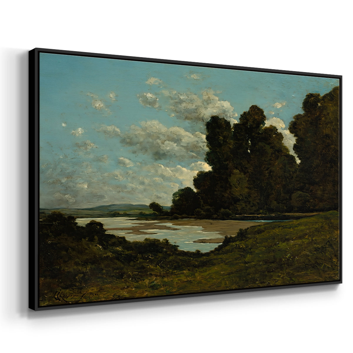 The River Loire at Nevers, 1901 - Floater Framed Canvas Print