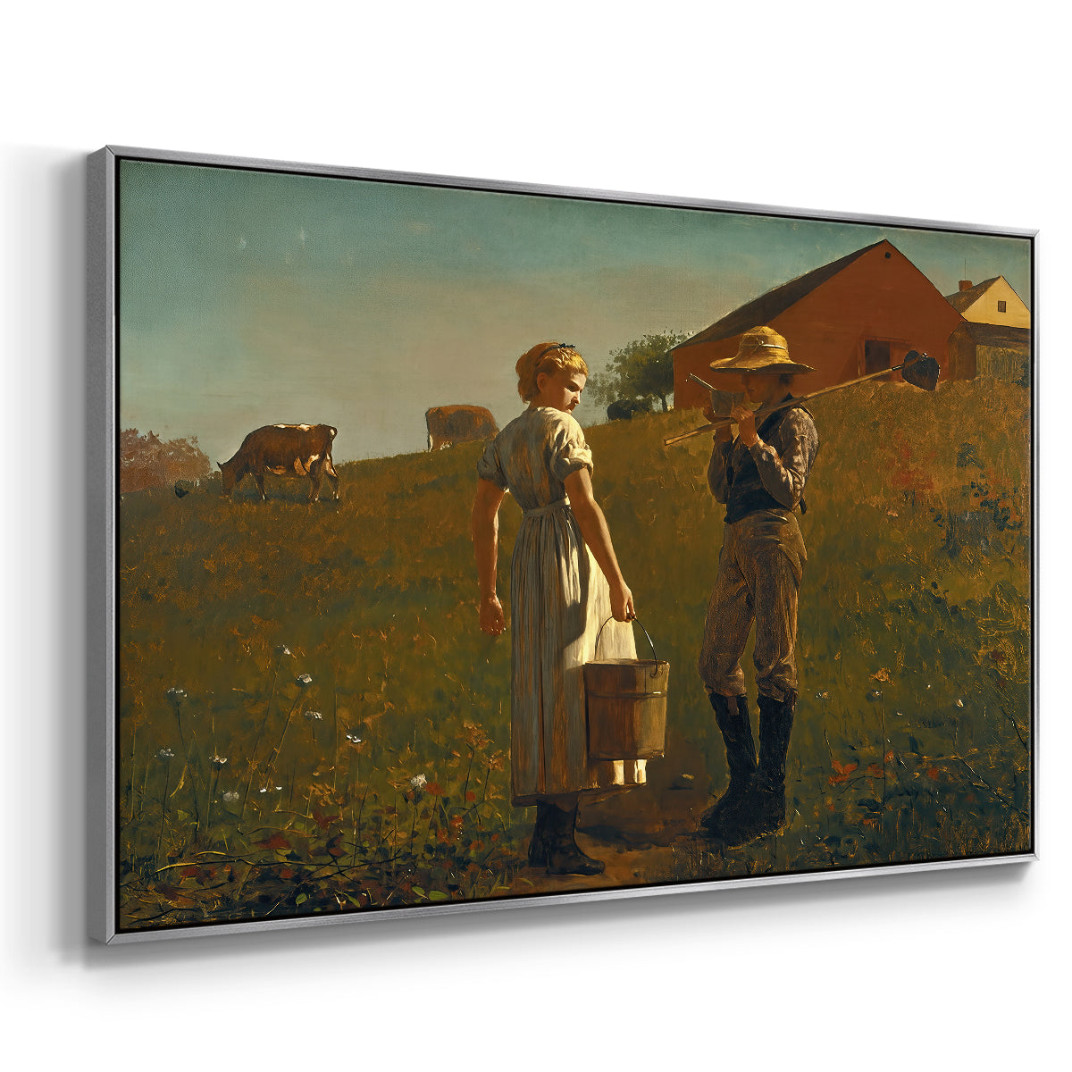 A Temperance Meeting, 1874 - Floater Framed Canvas Print