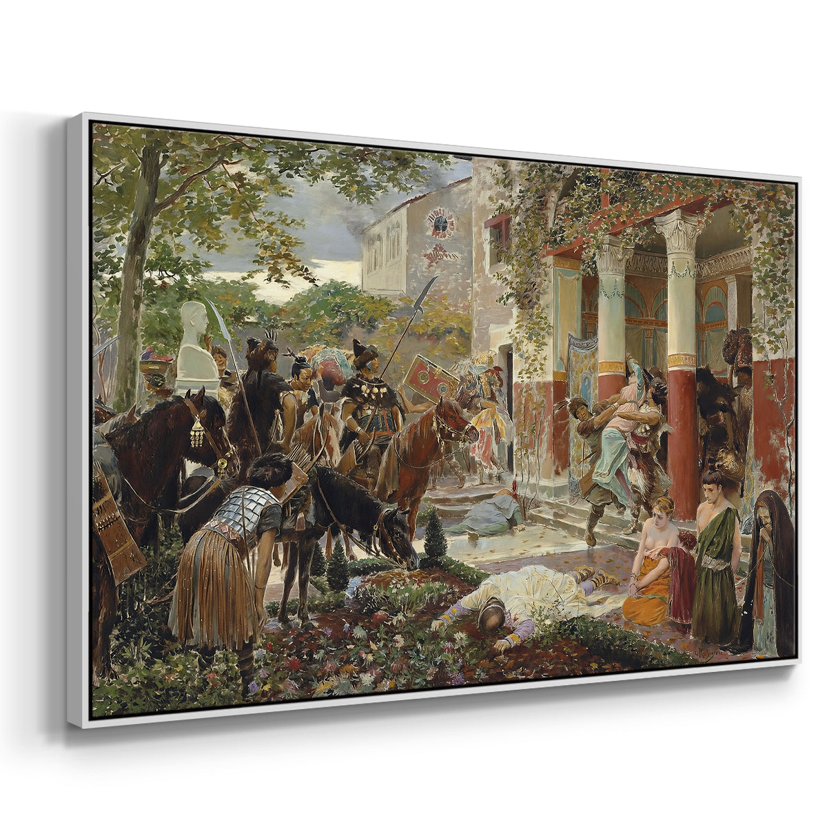 Onslaught of the Tartars, c. 1938 - Floater Framed Canvas Print