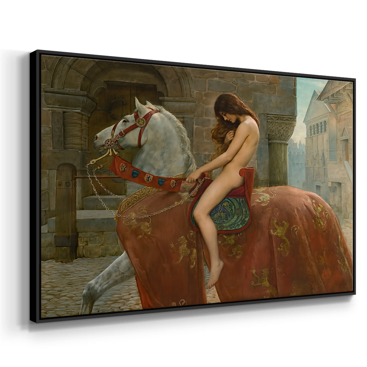 Lady Godiva, 1898 - Floater Framed Canvas Print