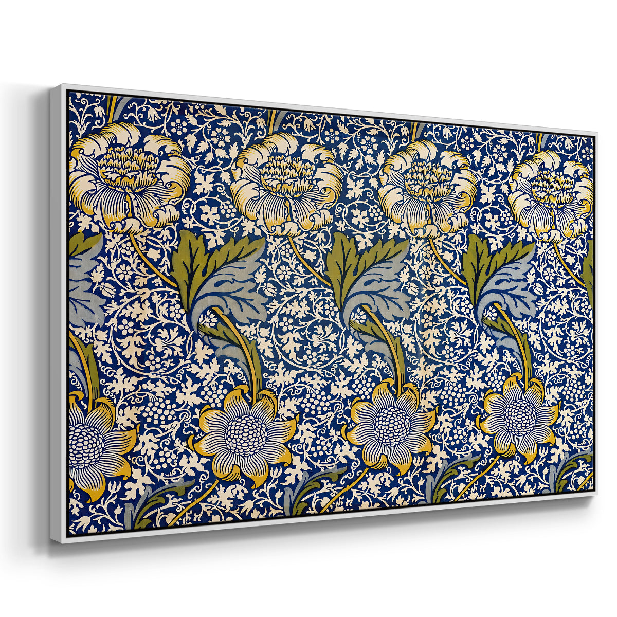 Kennet - Indigo/Gold, 1883 - Floater Framed Canvas Print