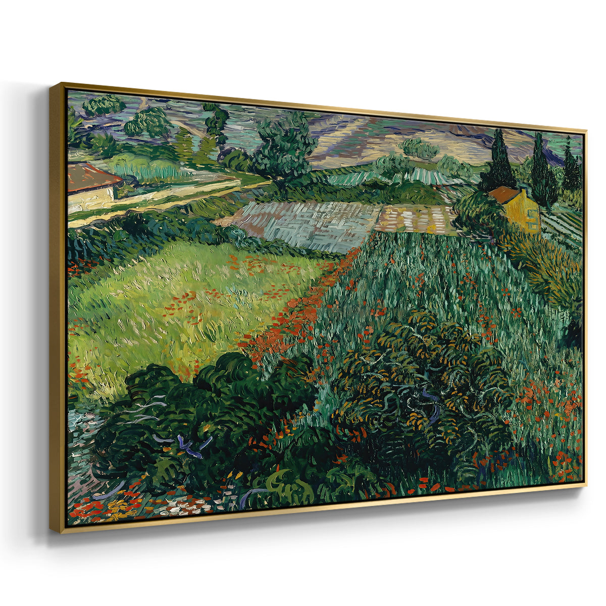 Field with Poppies, Saint-Rémy, 1889 - Floater Framed Canvas Print