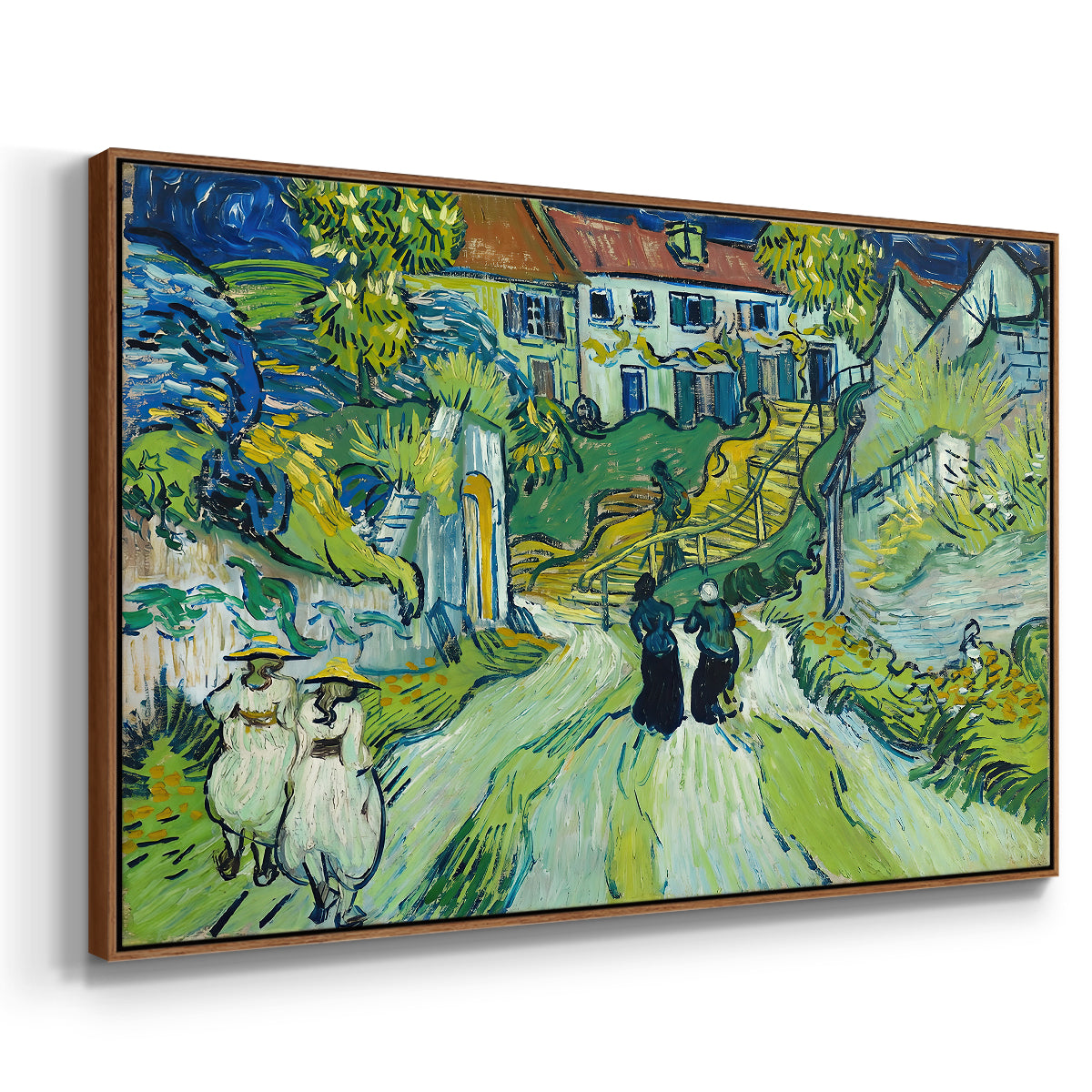 Stairway at Auvers, 1890 - Floater Framed Canvas Print
