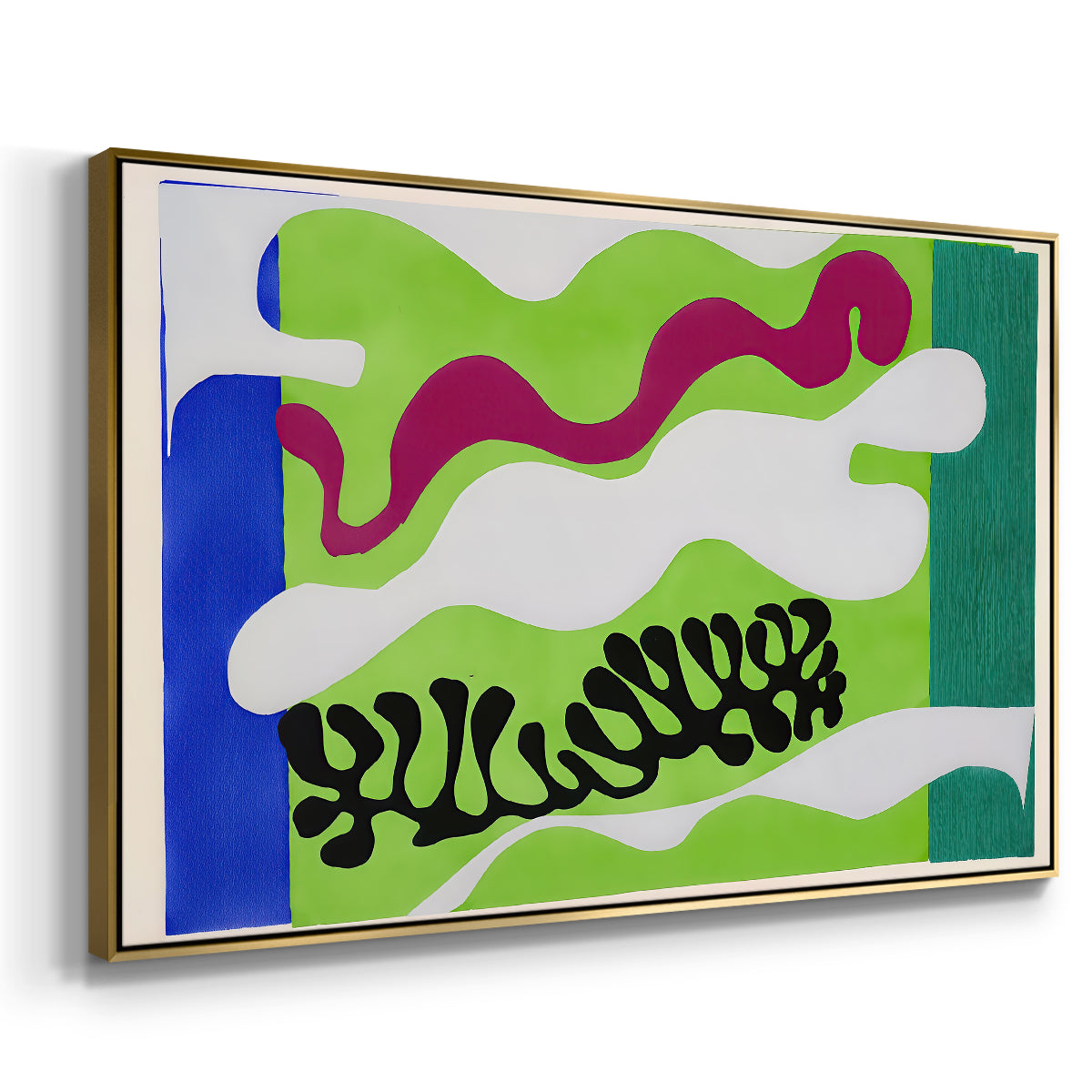 The Lagoon (Le lagon), from Jazz, 1947 - Floater Framed Canvas Print