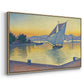 The Port at Sunset, Opus 236, Saint Tropez, 1892 - Floater Framed Canvas Print