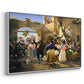 Romans Gathered for Merriment at an Osteria, 1839 - Floater Framed Canvas Print