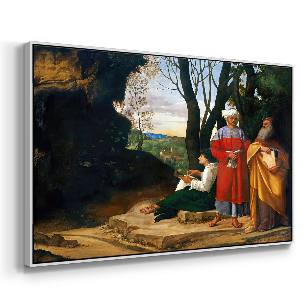The Three Philosophers, c. 1508-1509 - Floater Framed Canvas Print