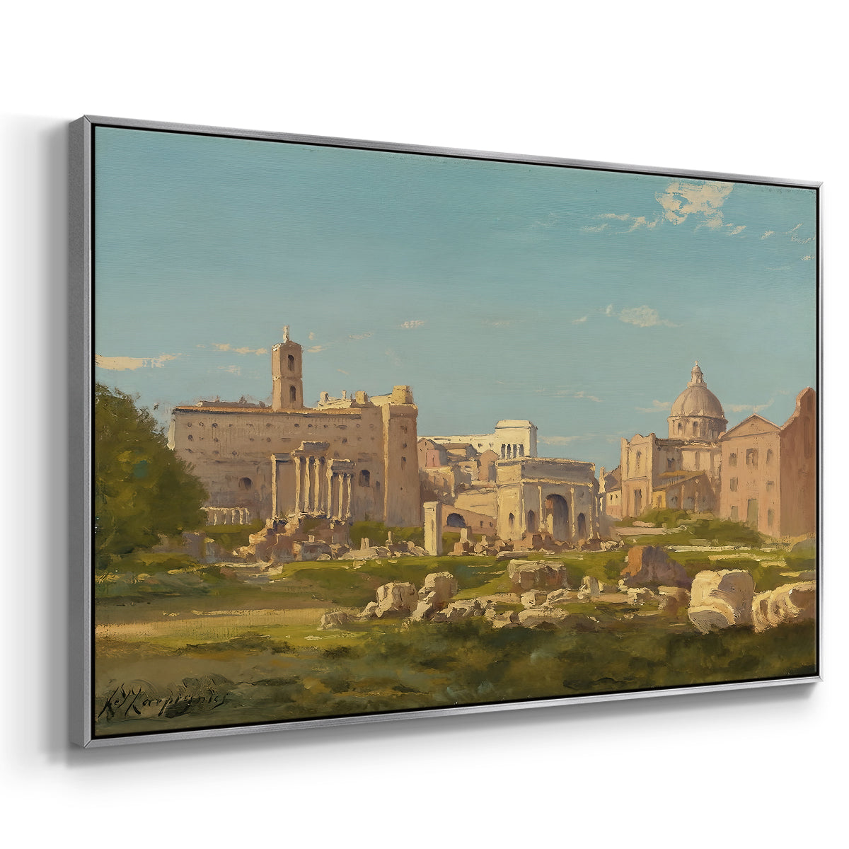 The Roman Forum, c. 1860 - Floater Framed Canvas Print