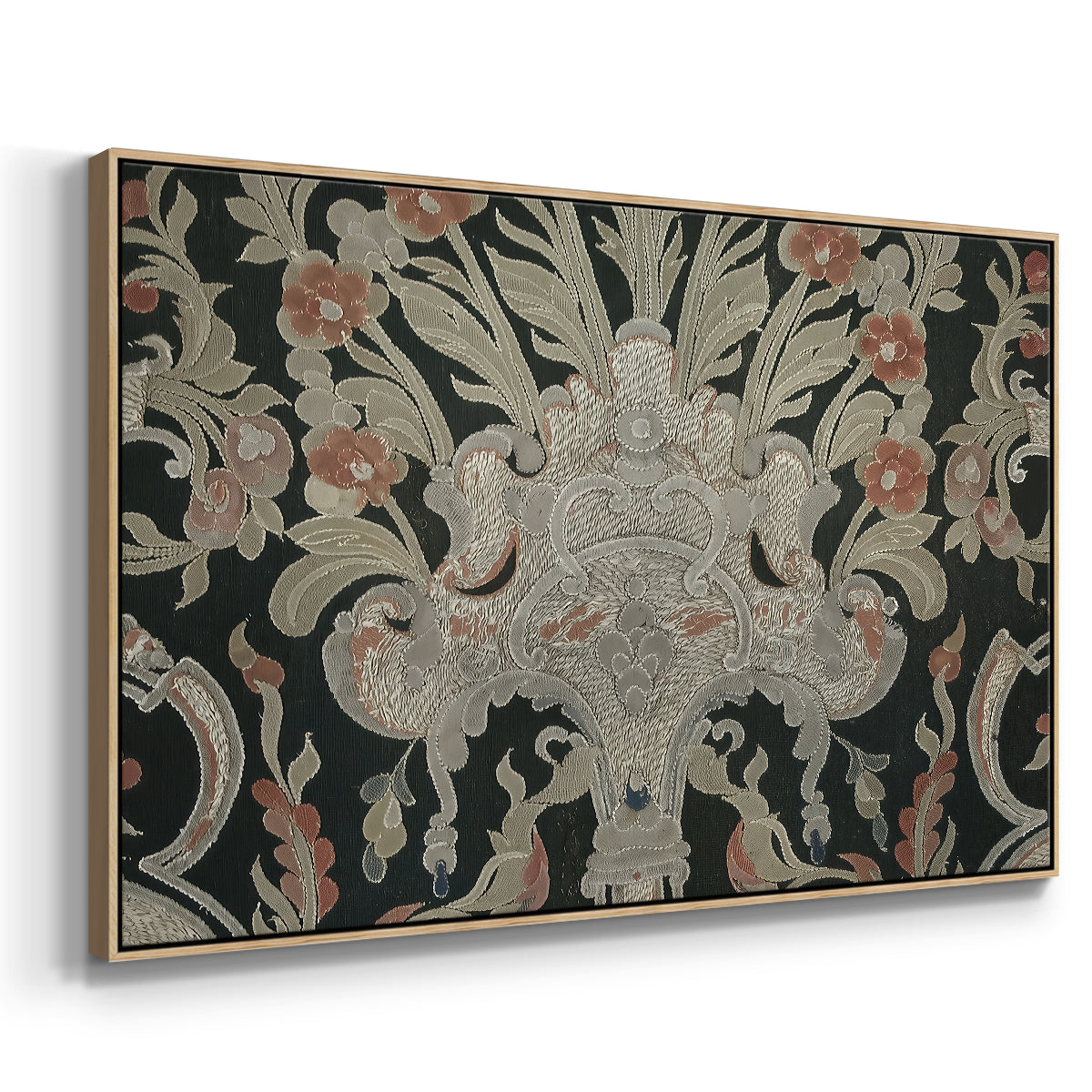 Hanging (Printed Textile), c. 18th Century - Floater Framed Canvas Print