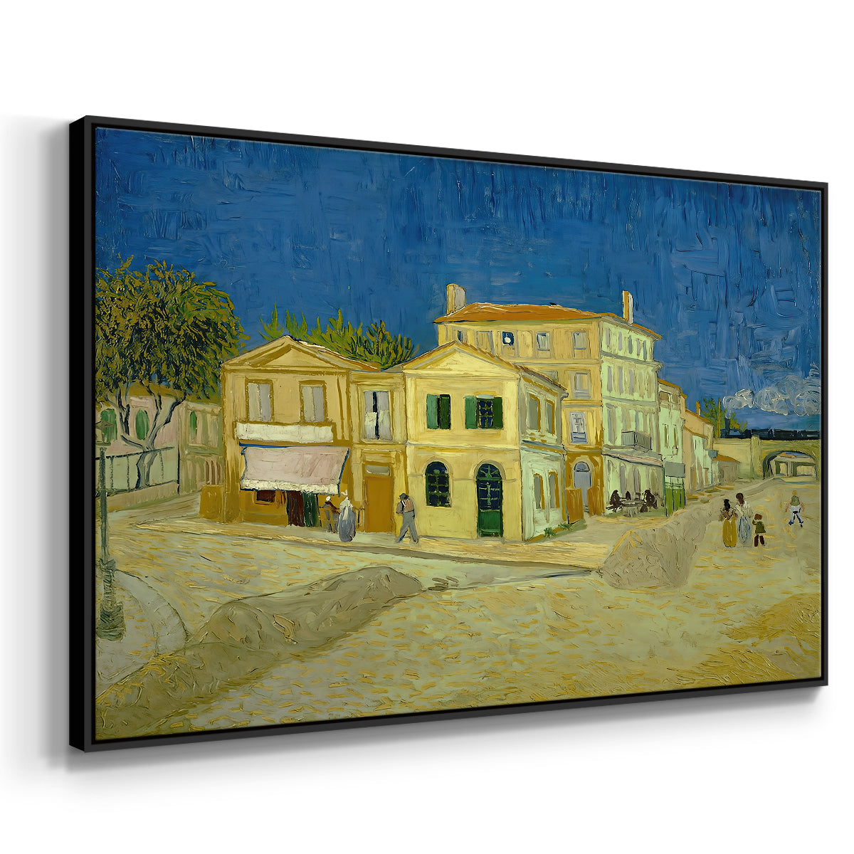 The Yellow House (The Street), 1888 - Floater Framed Canvas Print