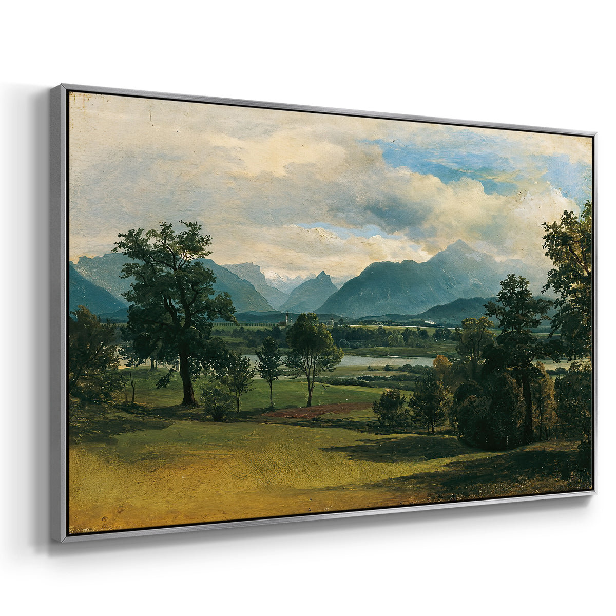 View of Liefering, 1830 - Floater Framed Canvas Print