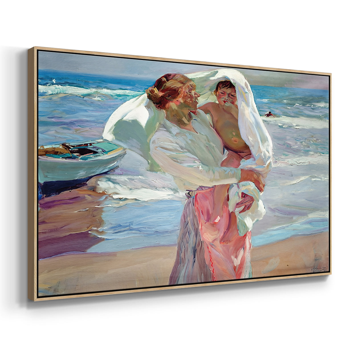 After Bathing, 1915 - Floater Framed Canvas Print